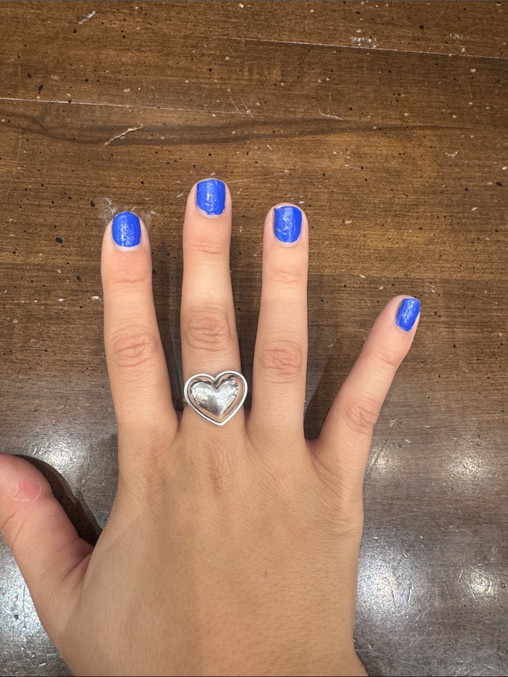 James Avery Silver Heart Ring with Polished Center RETIERING